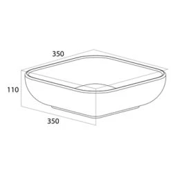 Tiger Badkamermeubel Studio 60cm Hoogglans Wit/witte Waskom Met Vierkante Greep -Pro Badkamer Verkoop 123 785