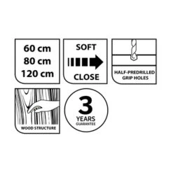 Tiger Badkamermeubel Studio 60cm Hoogglans Wit/witte Waskom Met Vierkante Greep -Pro Badkamer Verkoop 123 789