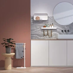 Sealskin Brix Wandrek Met Handdoekrek 55 Cm Wit -Pro Badkamer Verkoop 123 881