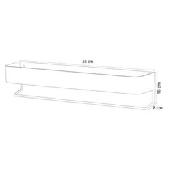 Sealskin Brix Wandrek Met Handdoekrek 55 Cm Wit -Pro Badkamer Verkoop 123 882